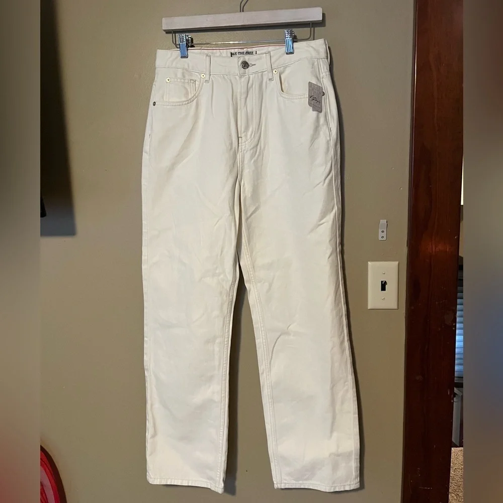 Free People The Pacifica Slim Straight High Waist Jeans NWT